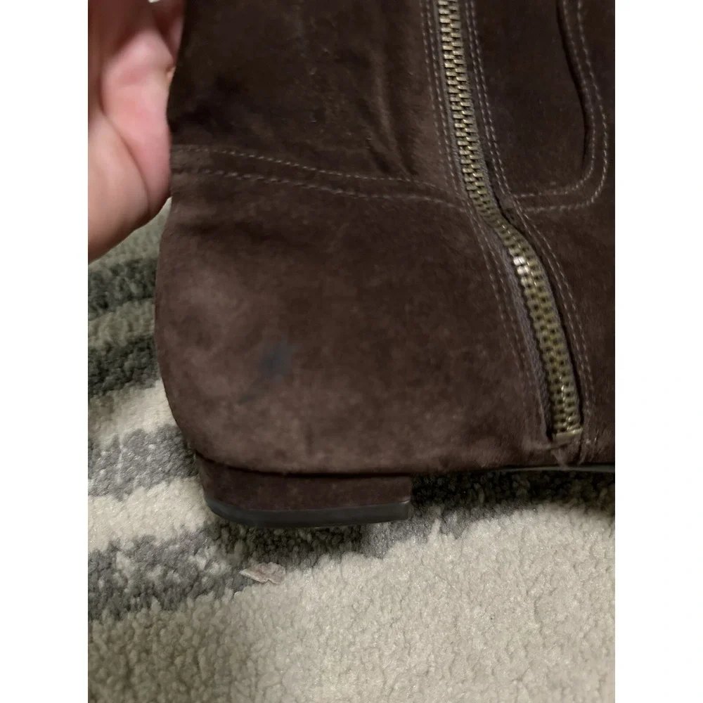Joan & David thigh high suede boots‎ brown Women's Size 8 New